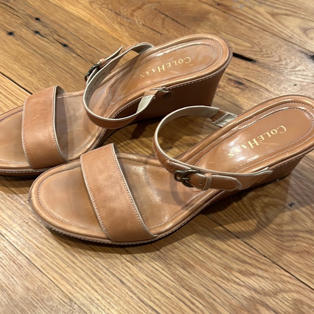 Cognac Brow Slide Wedge - image 2